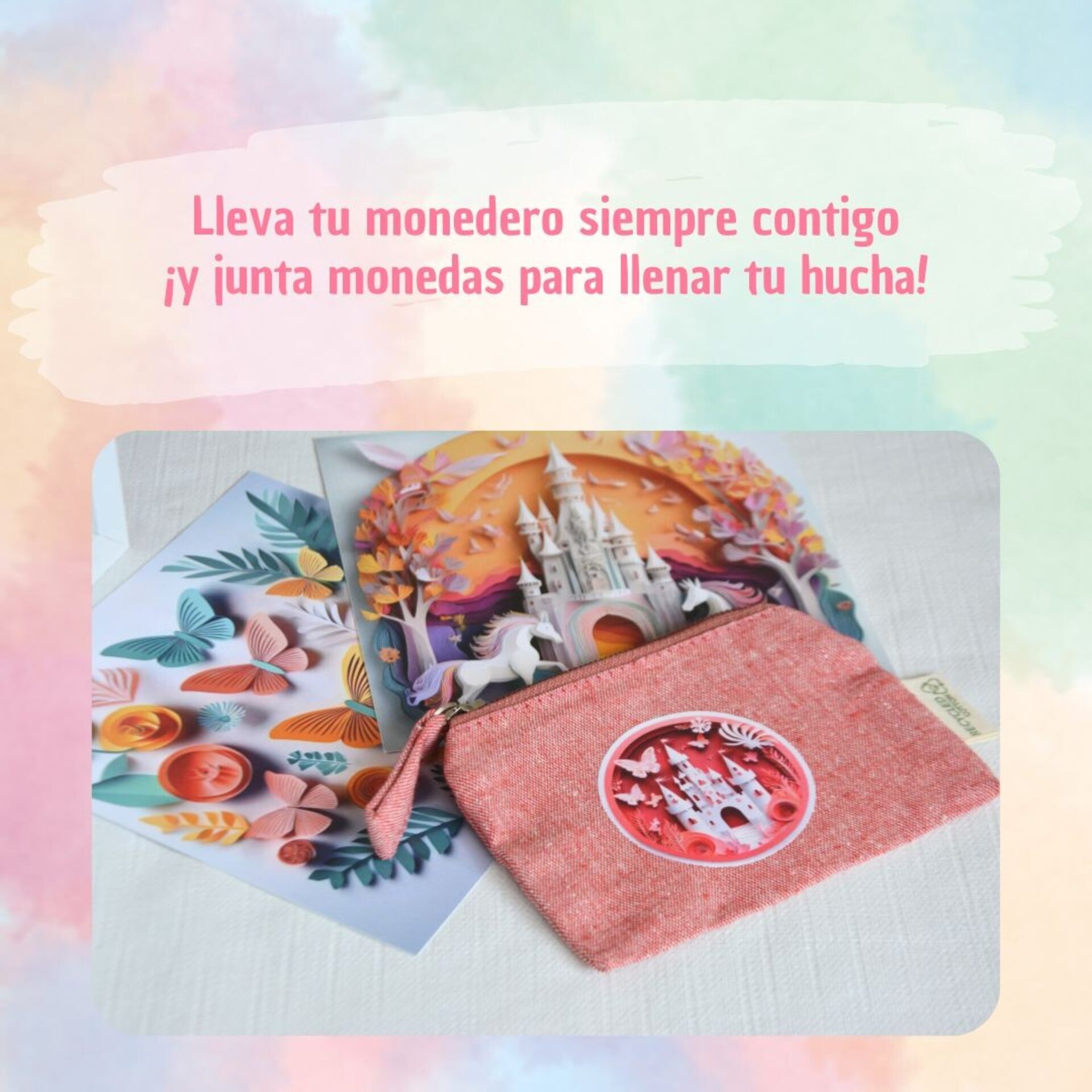 Hucha de Madera Infantil con Monedero - 2