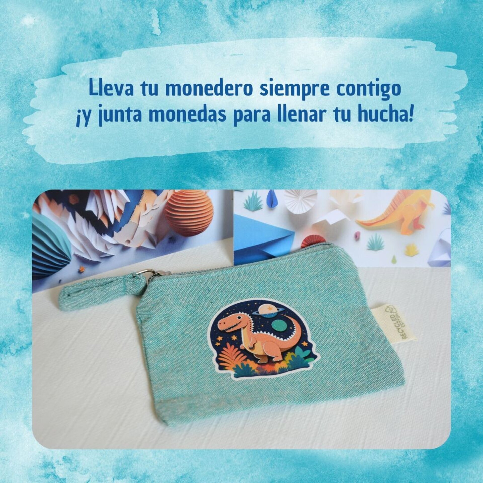 Hucha de Madera Infantil con Monedero - 2