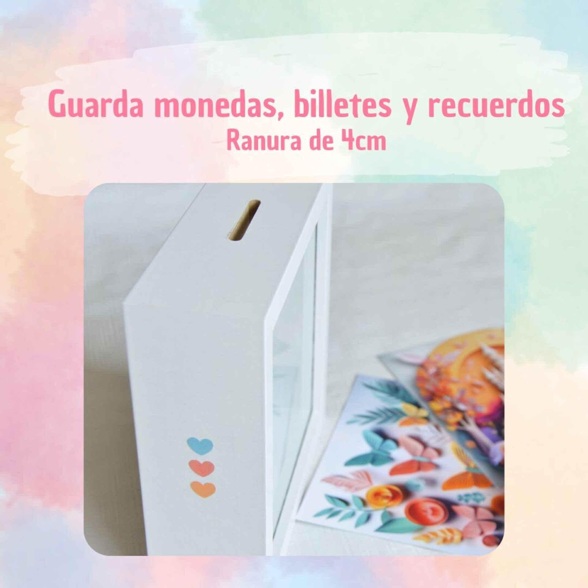 Hucha de Madera Infantil con Monedero - 5