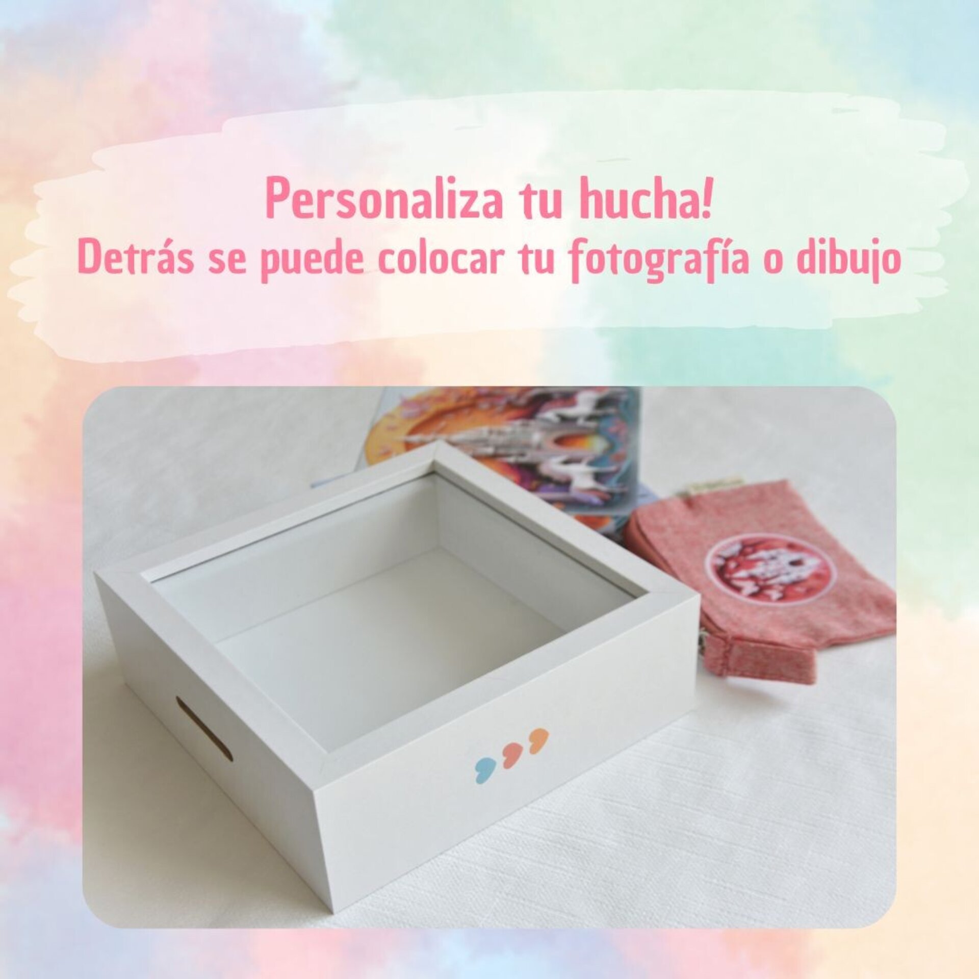 Hucha de Madera Infantil con Monedero - 4